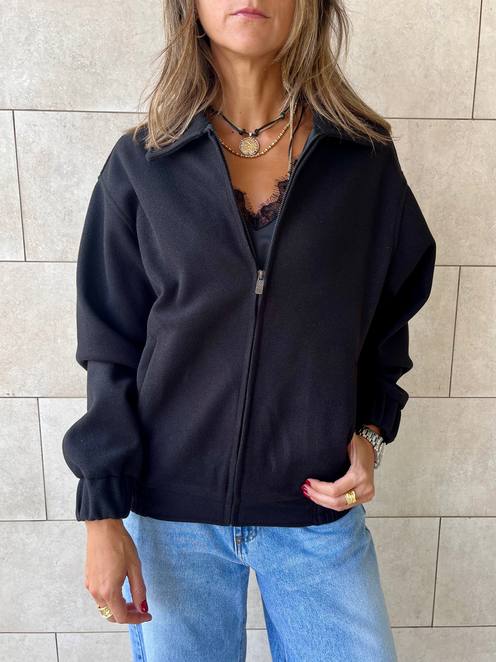 Black Everyday Essential Jacket