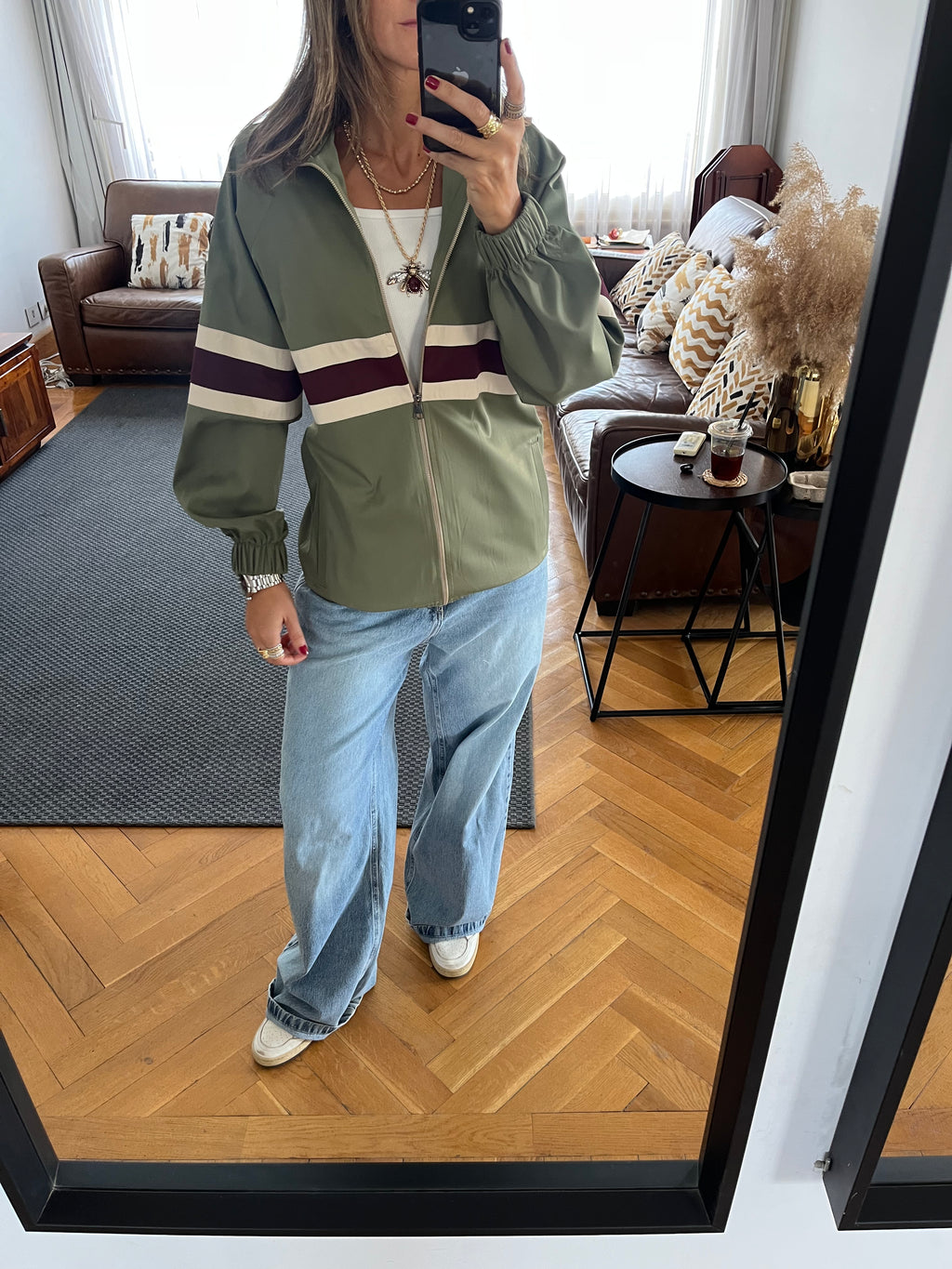 Olive Retro Waterproof Jacket