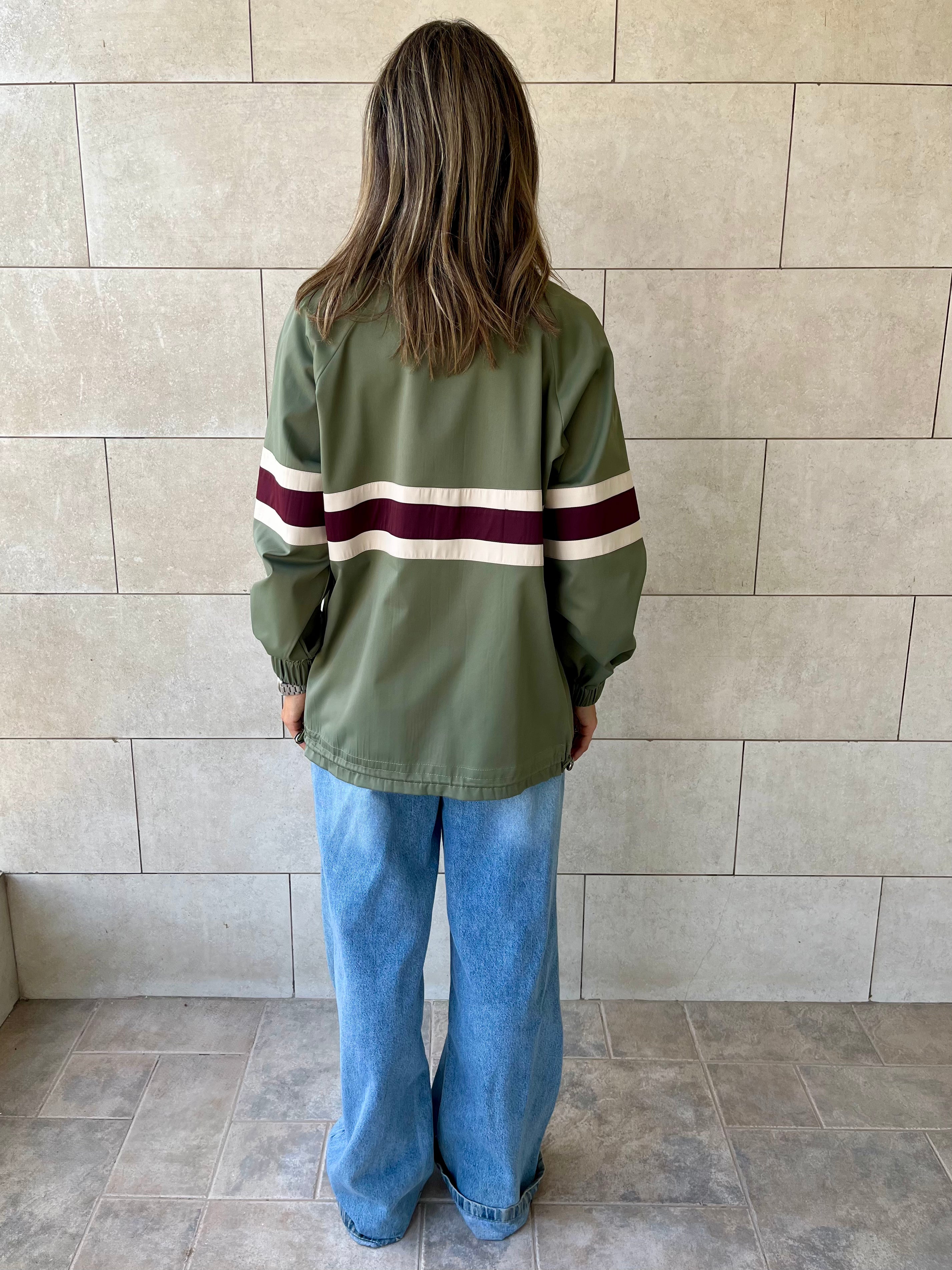 Olive Retro Waterproof Jacket