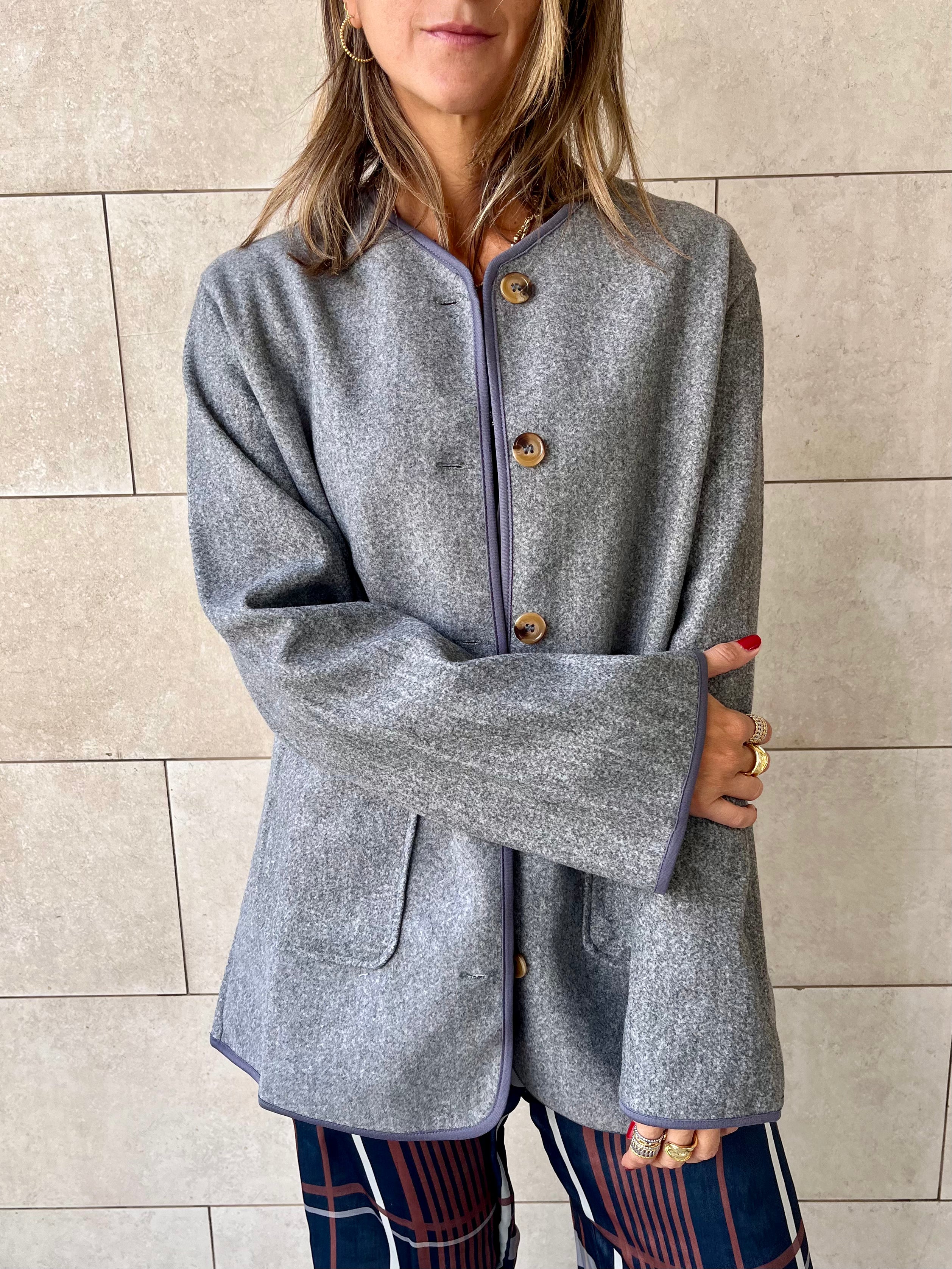 Grey Cozy Lightweight Jacket