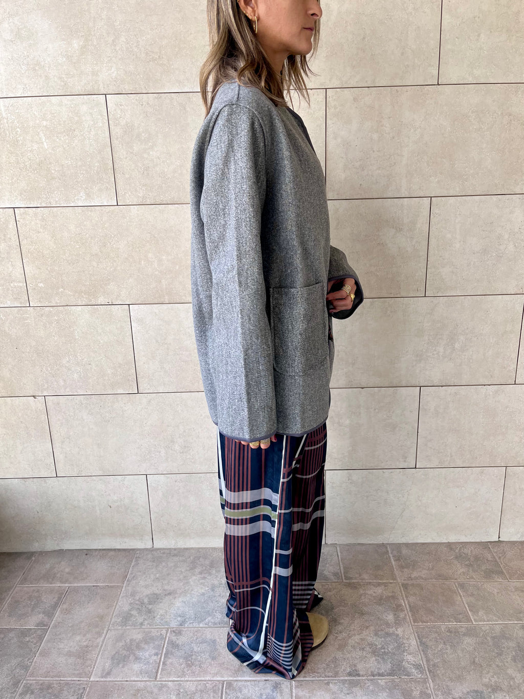 Grey Cozy Lightweight Jacket