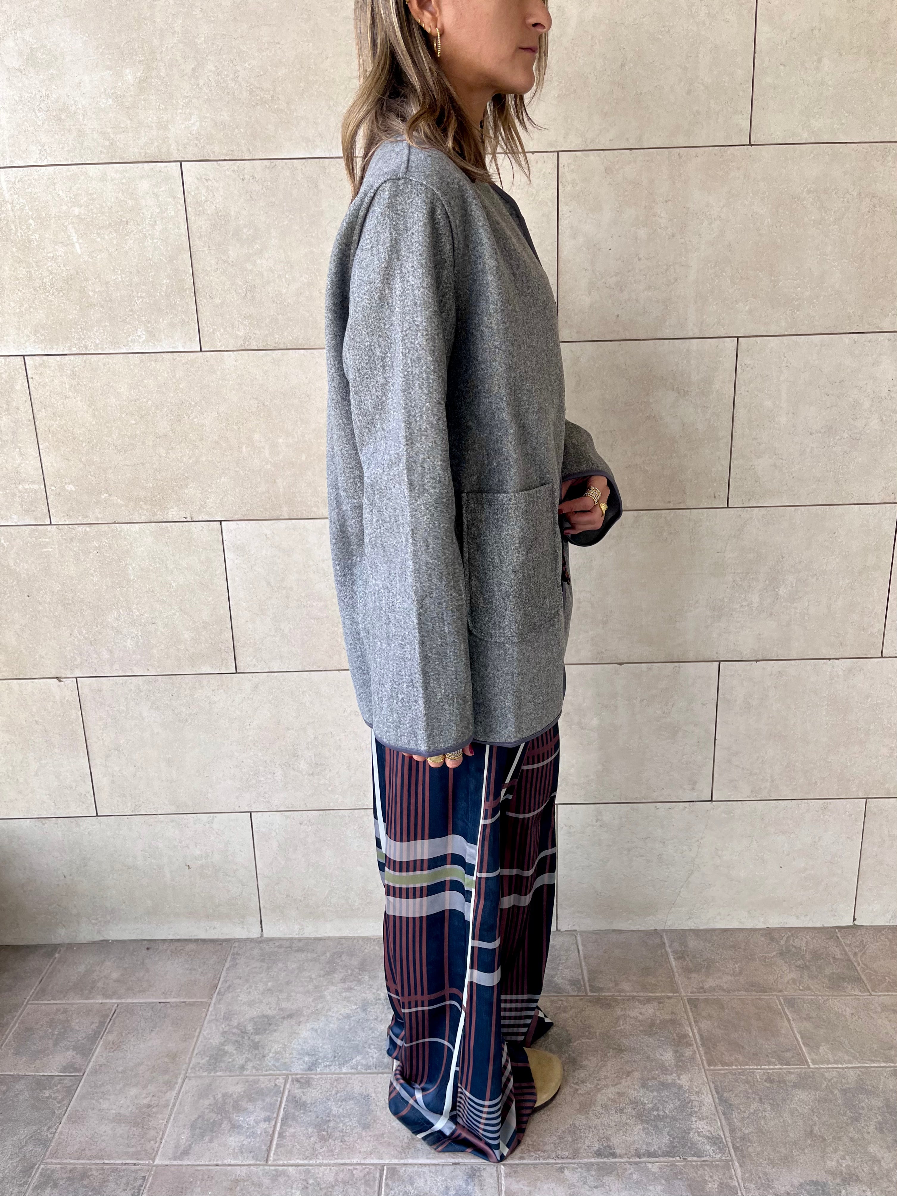 Grey Cozy Lightweight Jacket