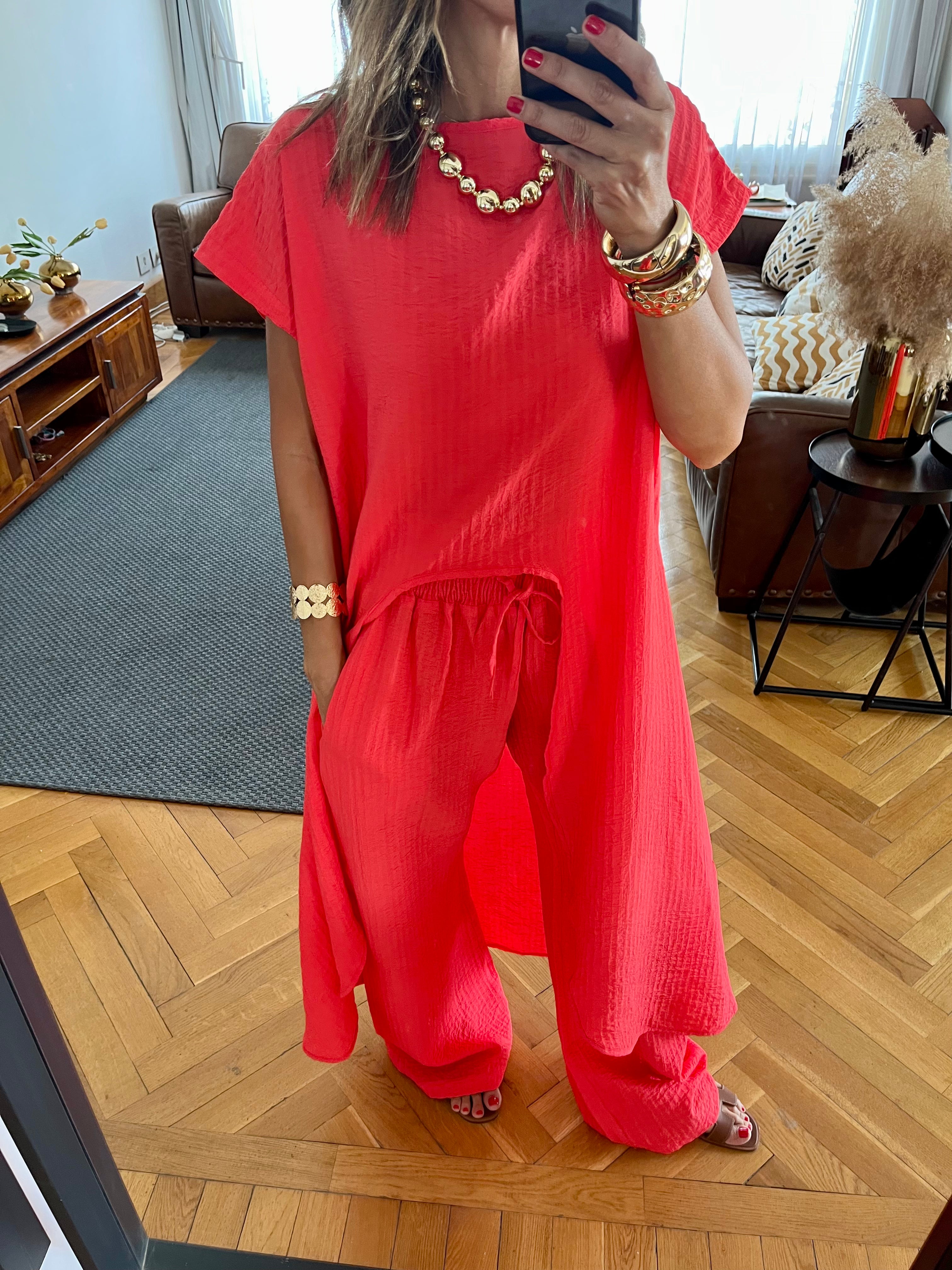 Watermelon High Low Breeze Top