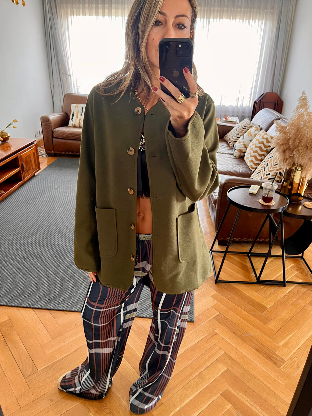 Olive Cozy Lightweight Jacket
