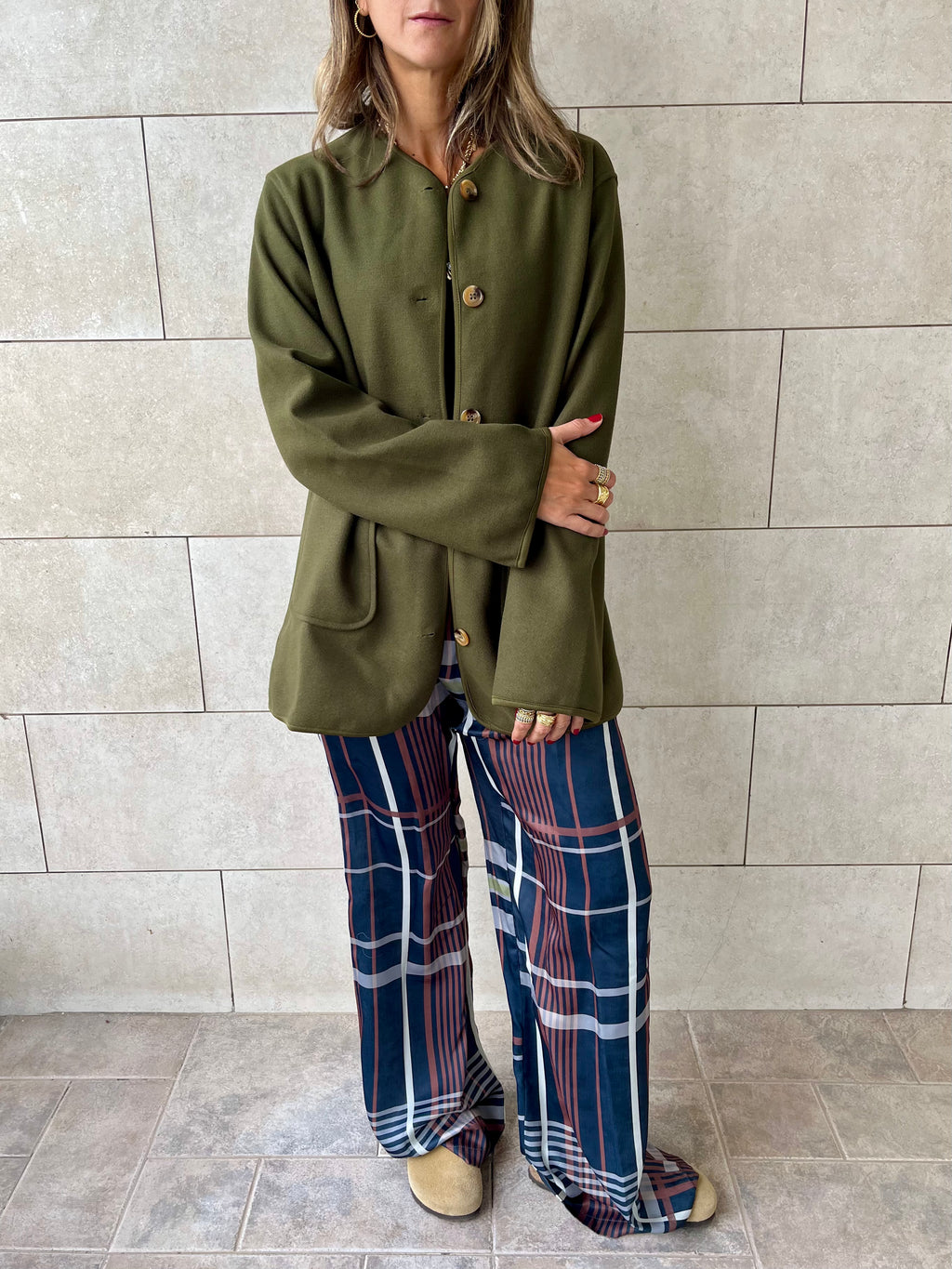 Olive Cozy Lightweight Jacket