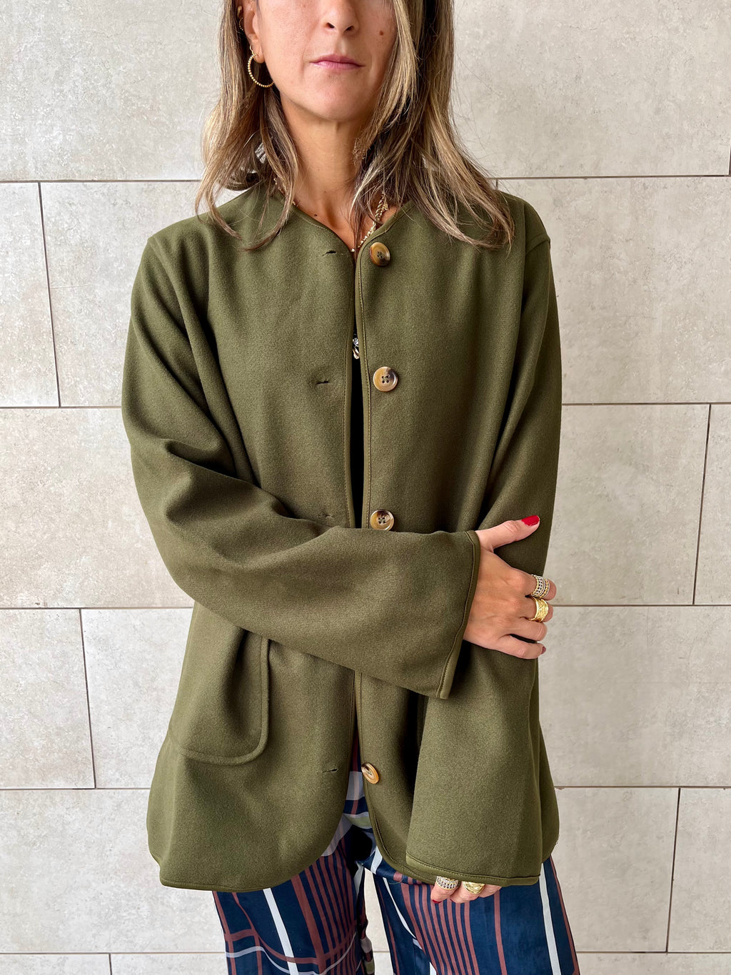 Olive Cozy Lightweight Jacket