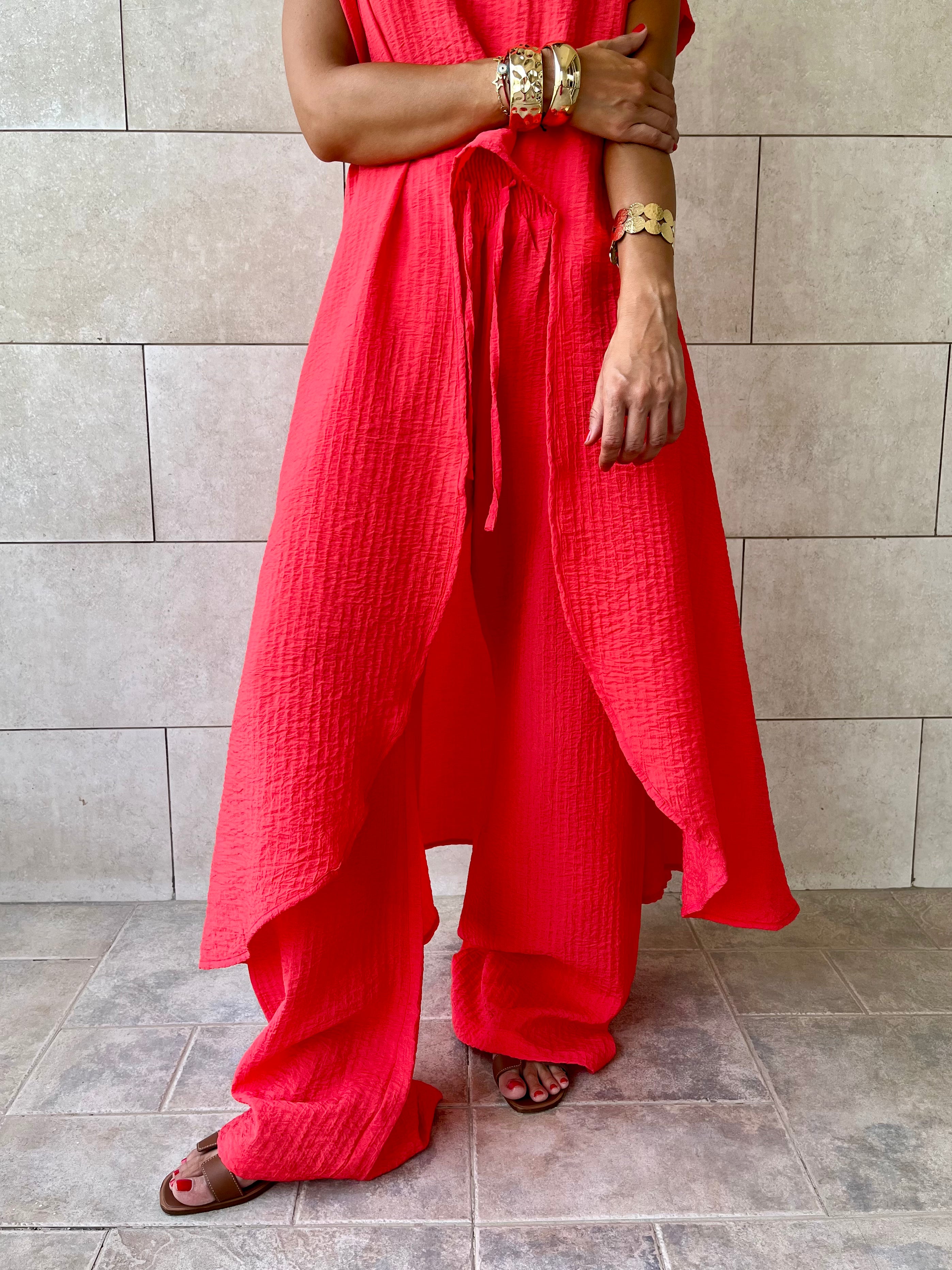 Watermelon High Low Breeze Top