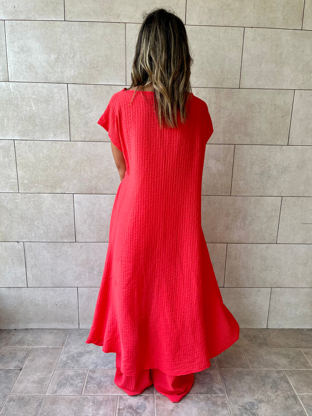 Watermelon High Low Breeze Top