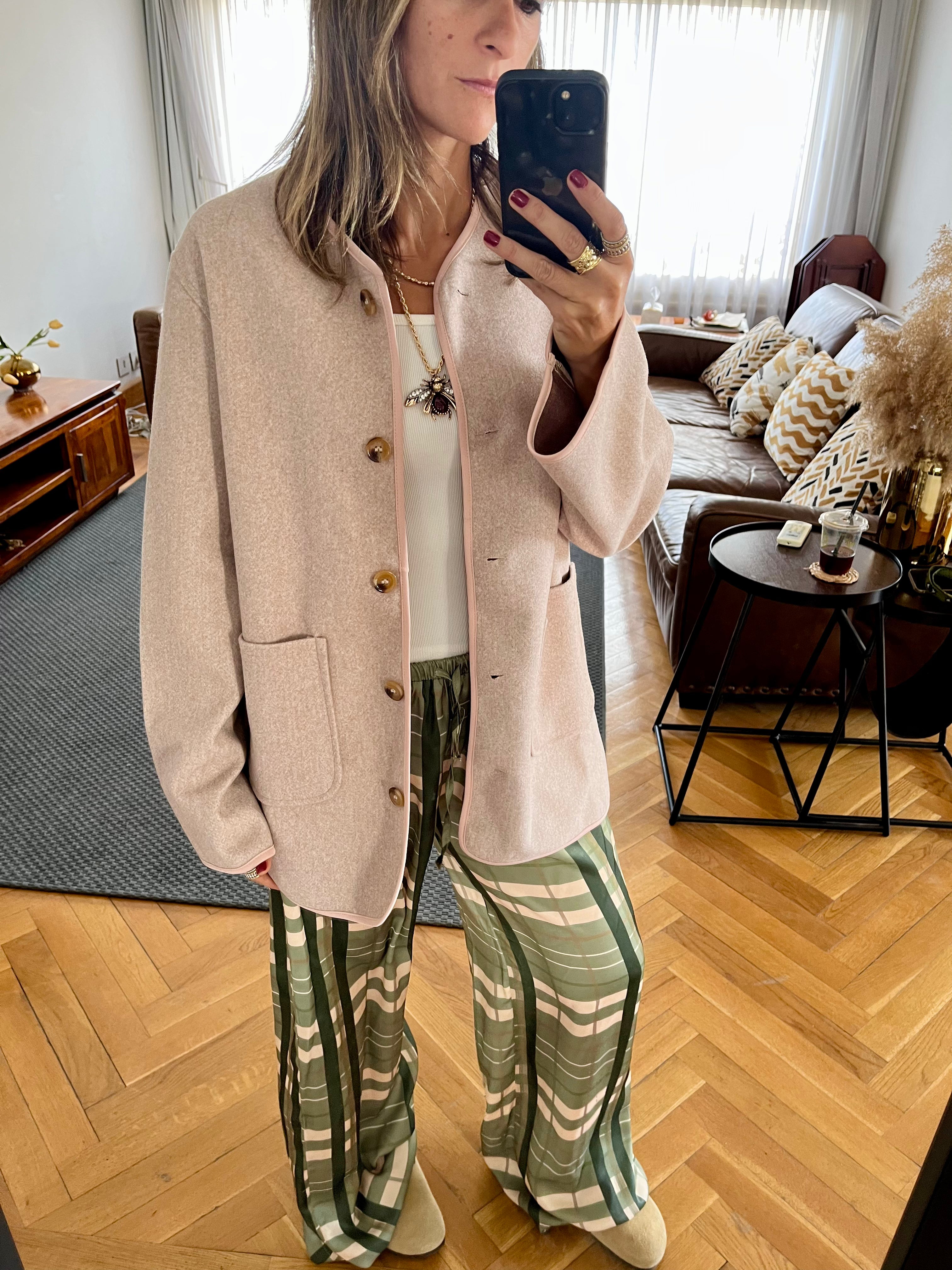 Beige Cozy Lightweight Jacket