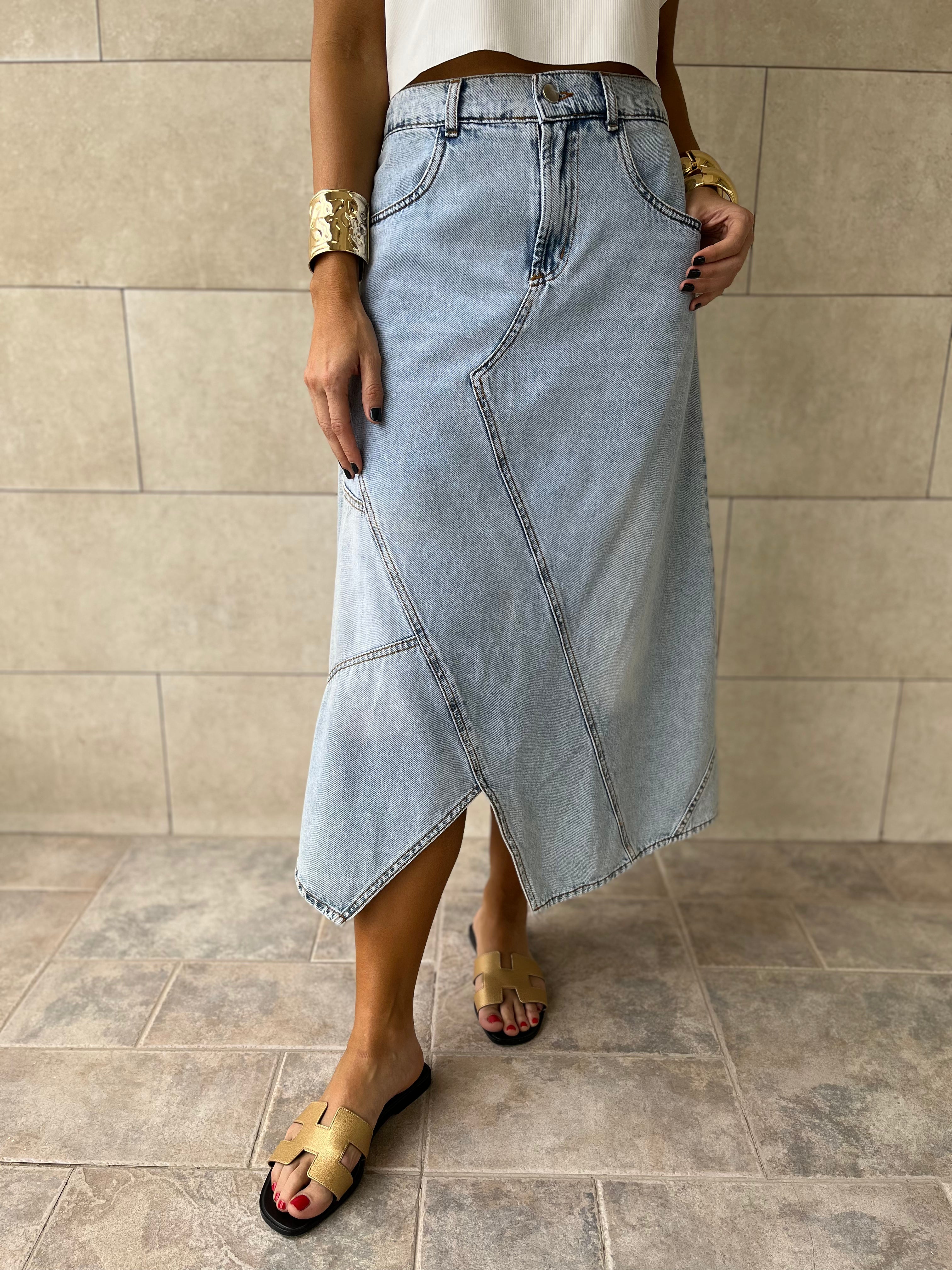 Madison Denim Skirt