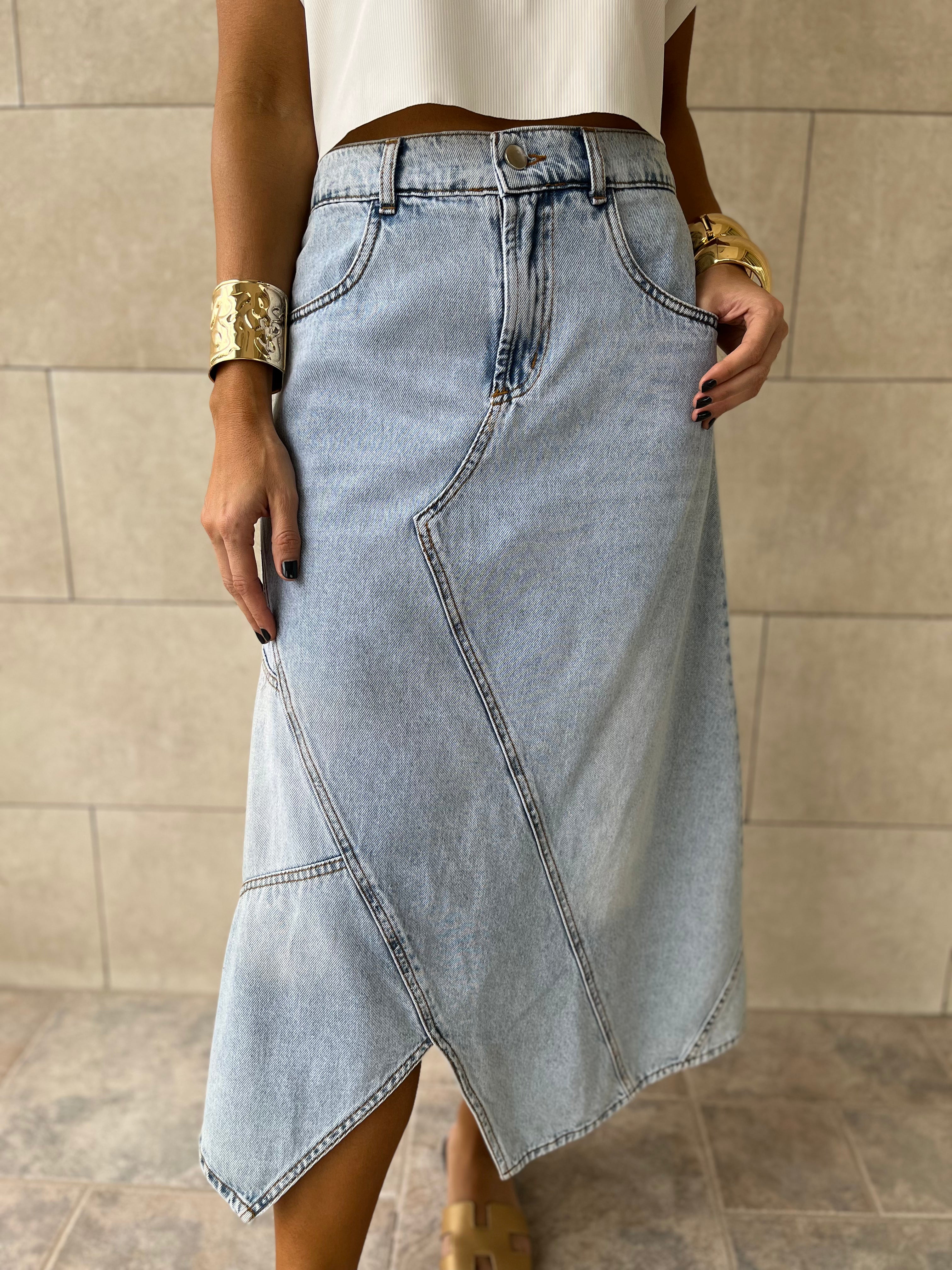 Madison Denim Skirt
