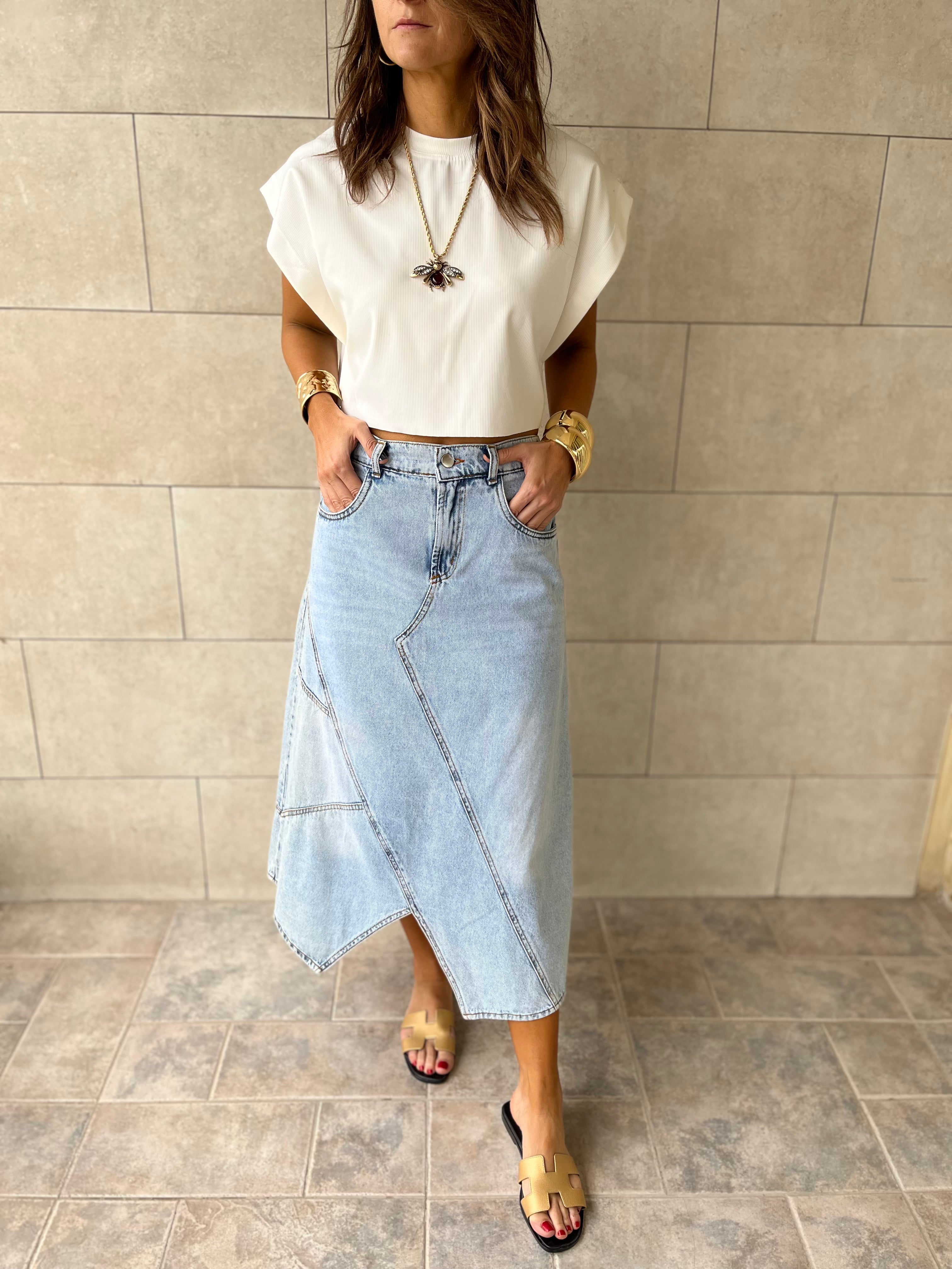 Madison Denim Skirt