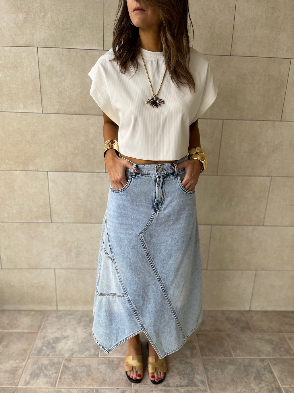 Madison Denim Skirt