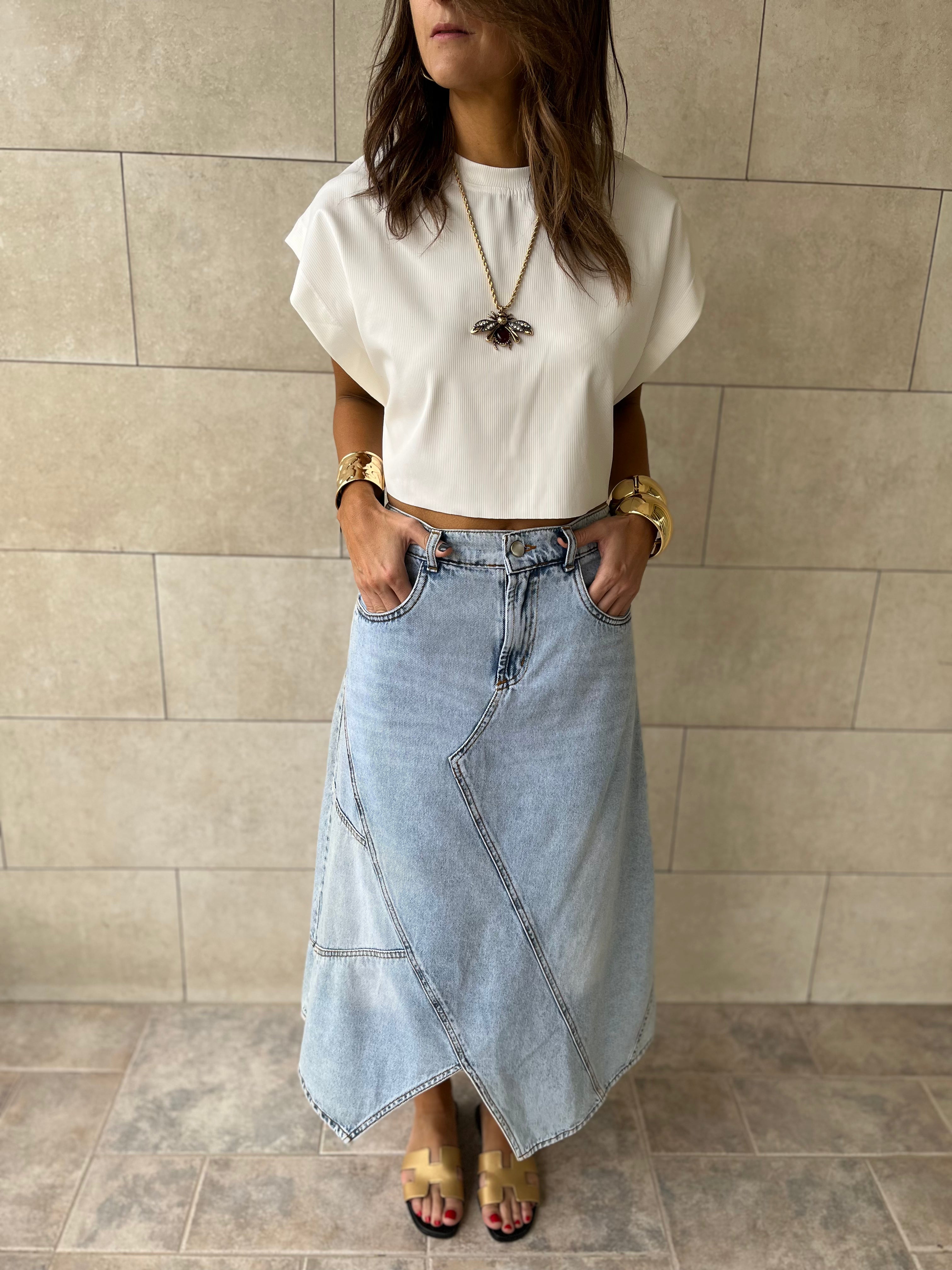 Madison Denim Skirt
