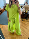 Lime High Low Breeze Top