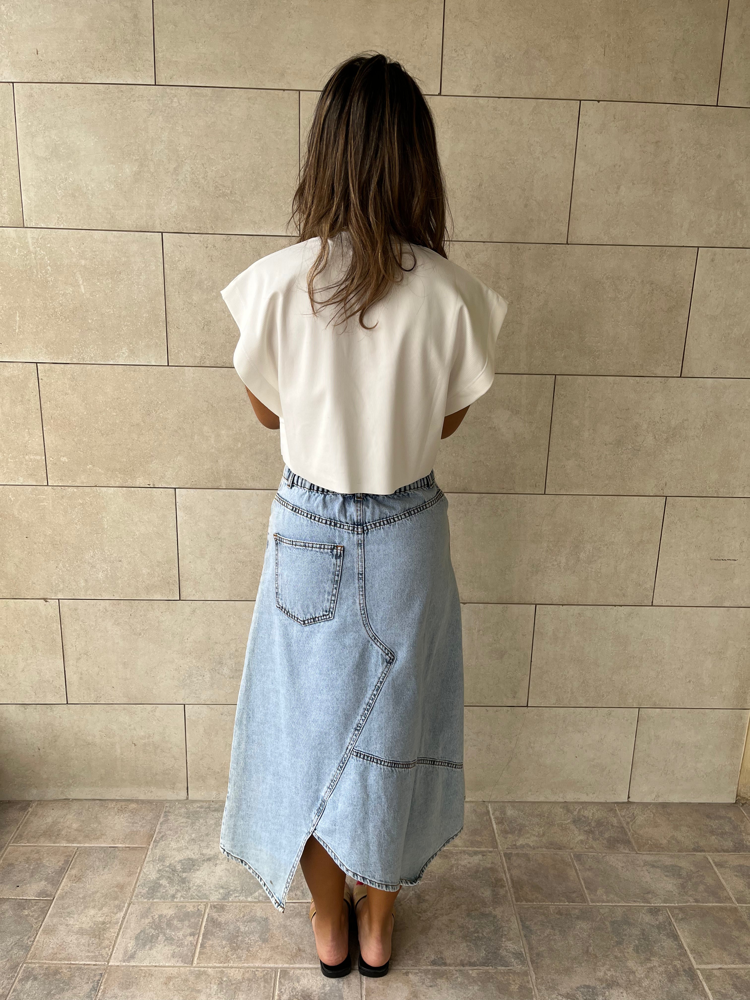 Madison Denim Skirt