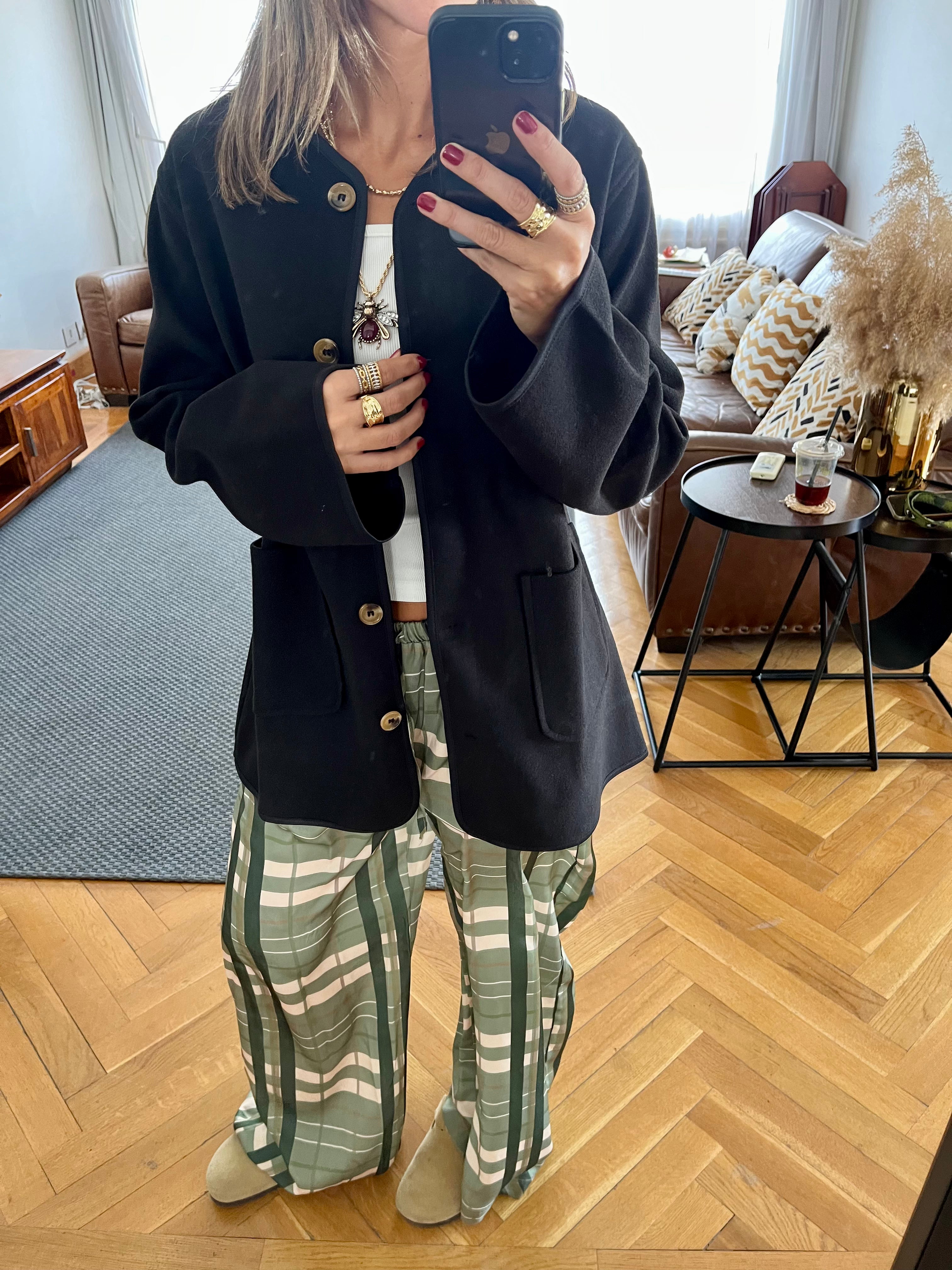 Black Cozy Lightweight Jacket