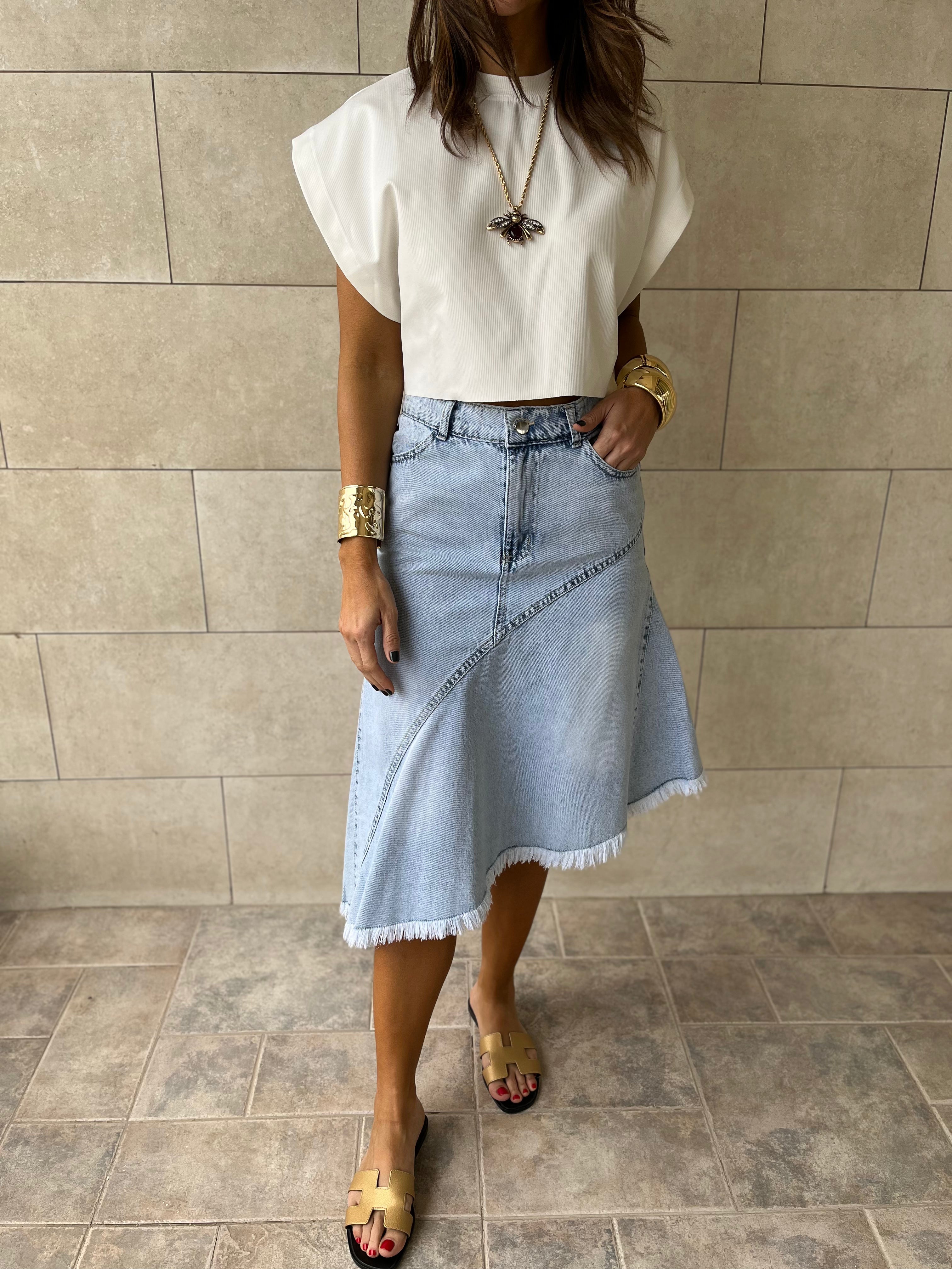 Riley Undone Denim Skirt