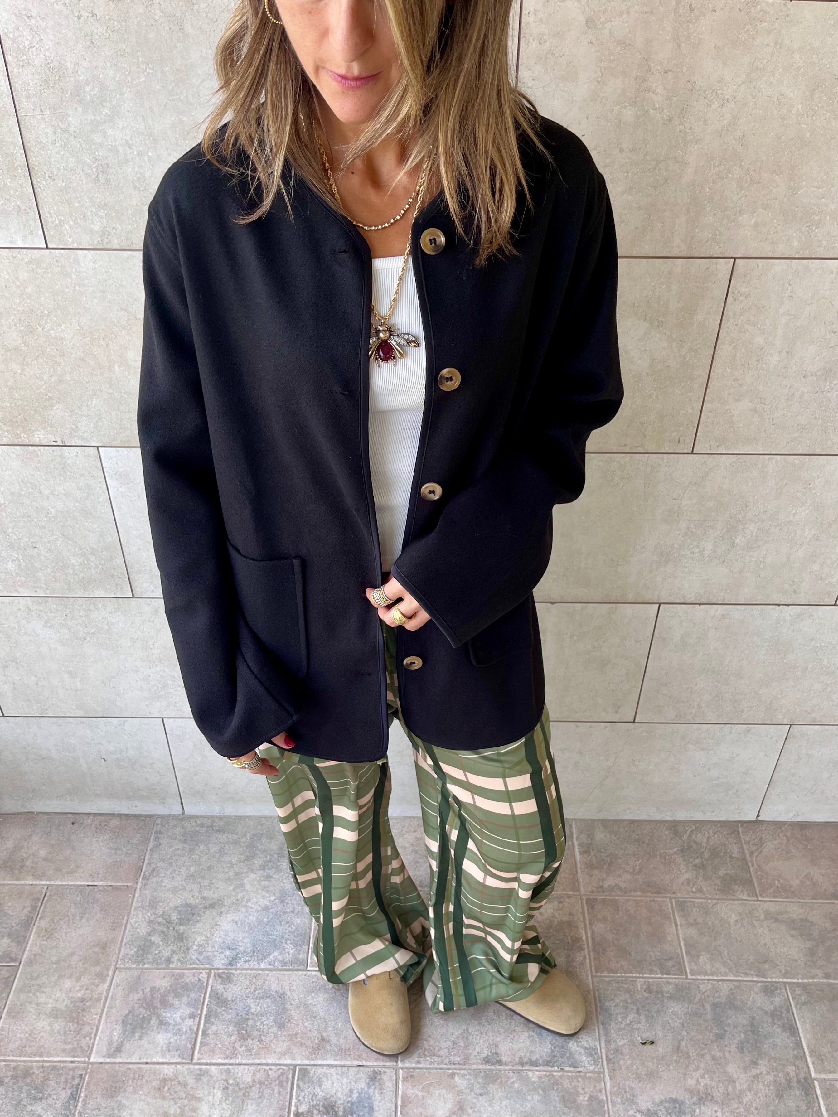 Black Cozy Lightweight Jacket