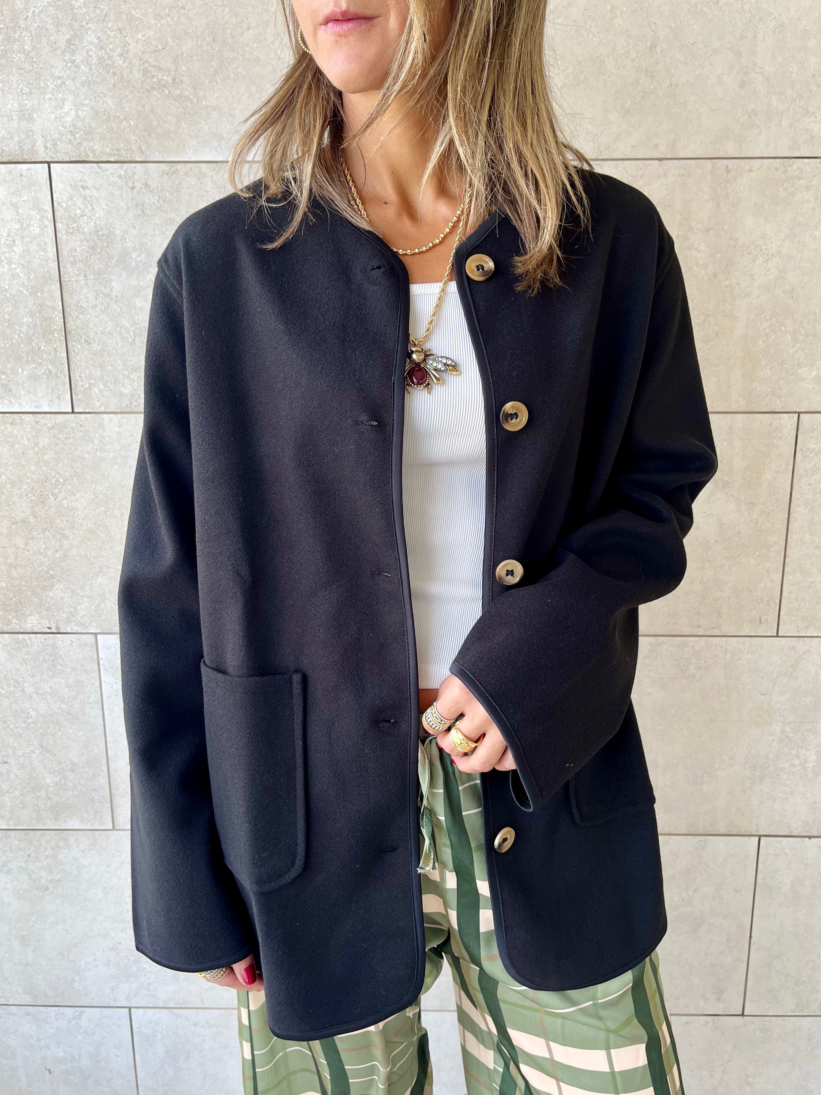 Black Cozy Lightweight Jacket