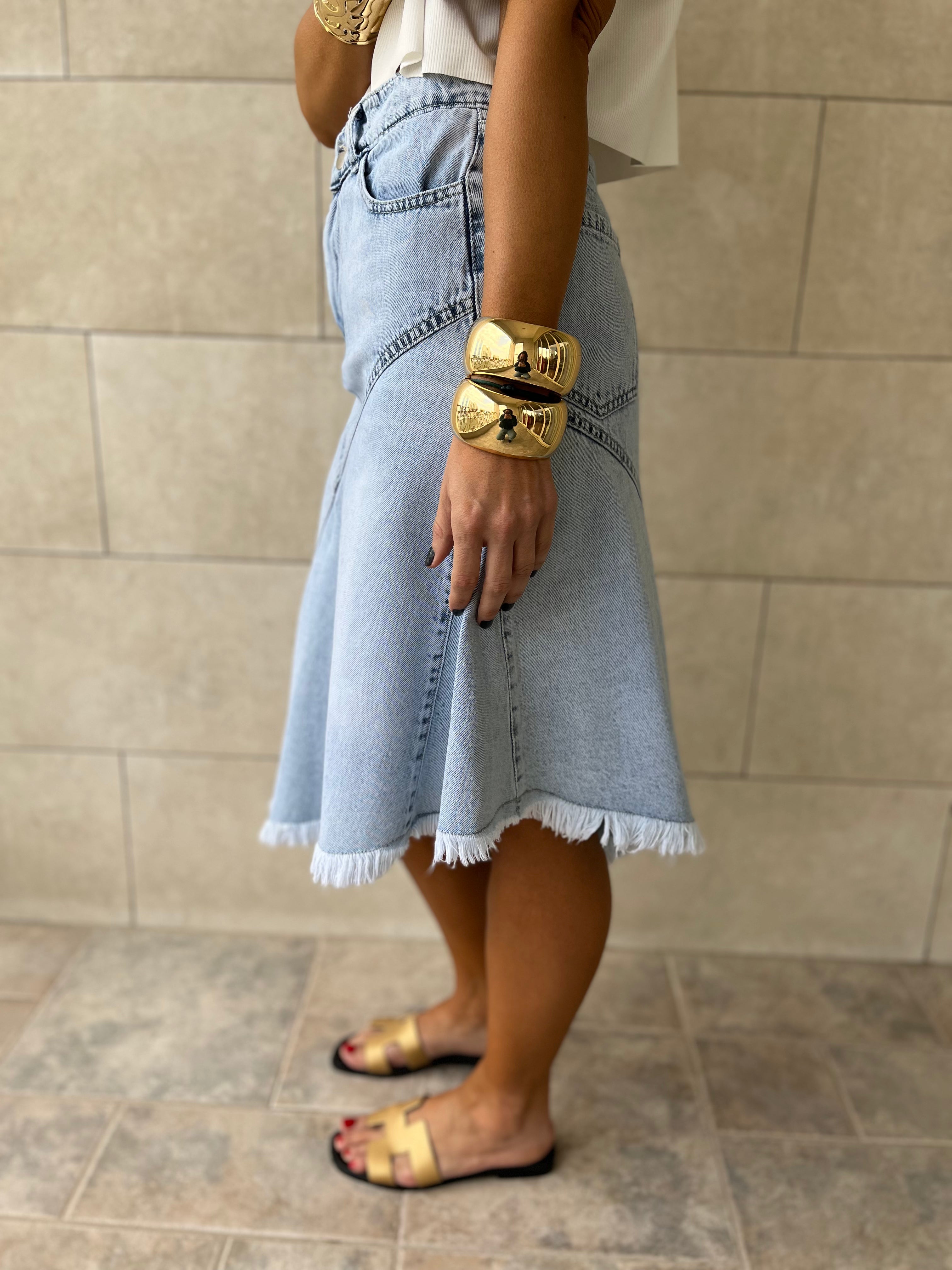 Riley Undone Denim Skirt