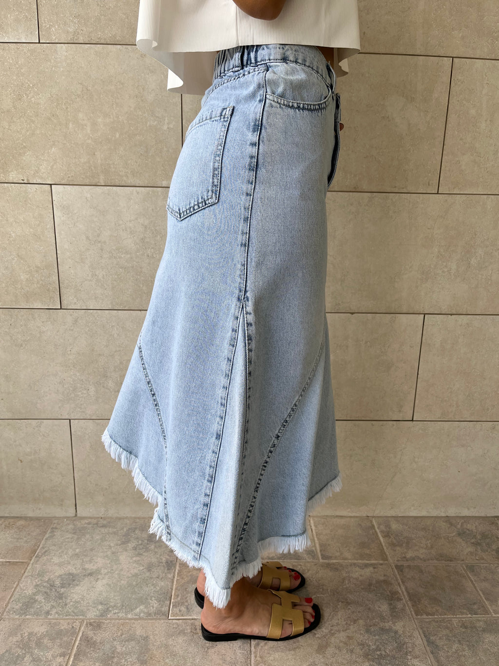 Riley Undone Denim Skirt