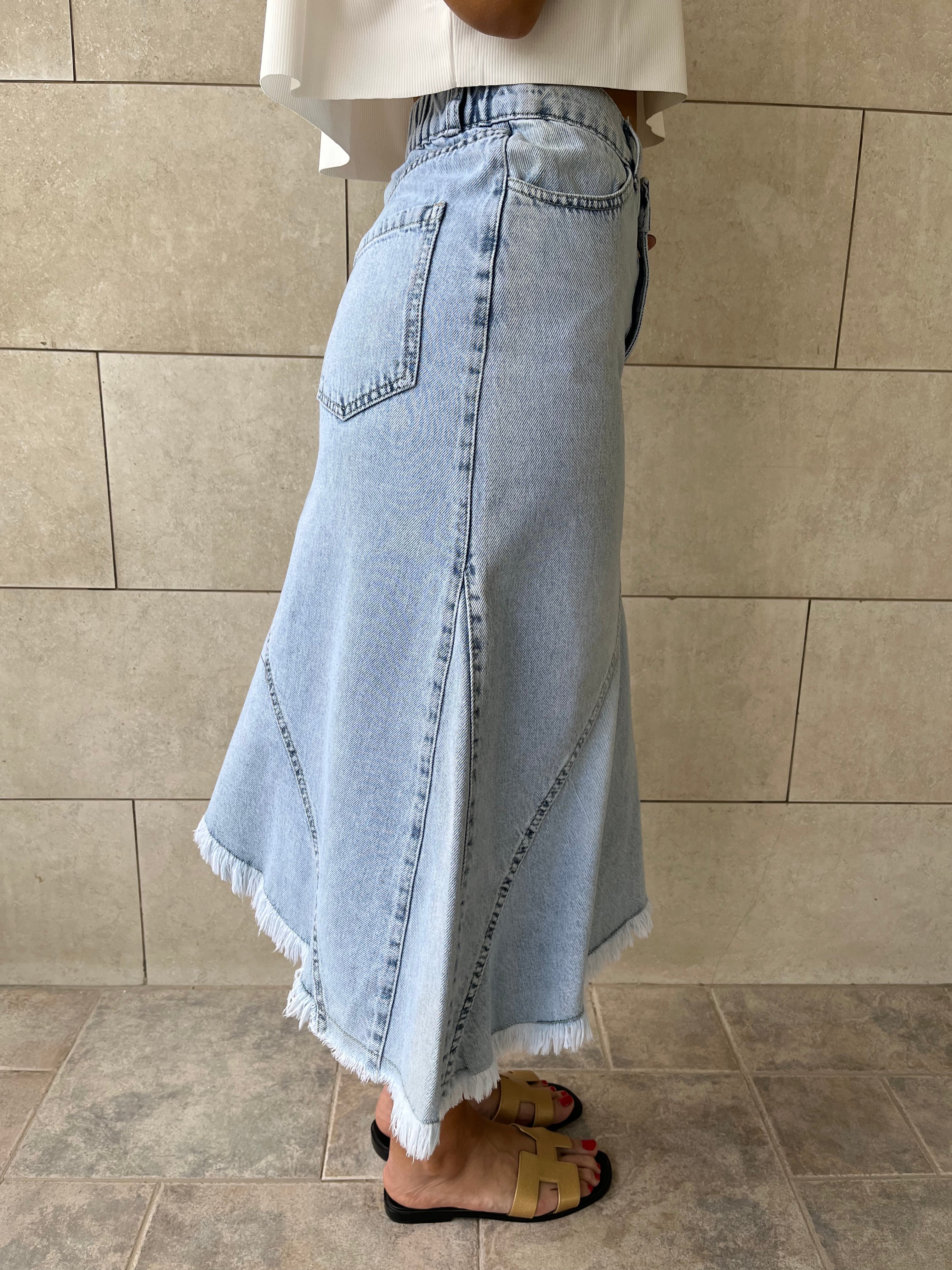 Riley Undone Denim Skirt