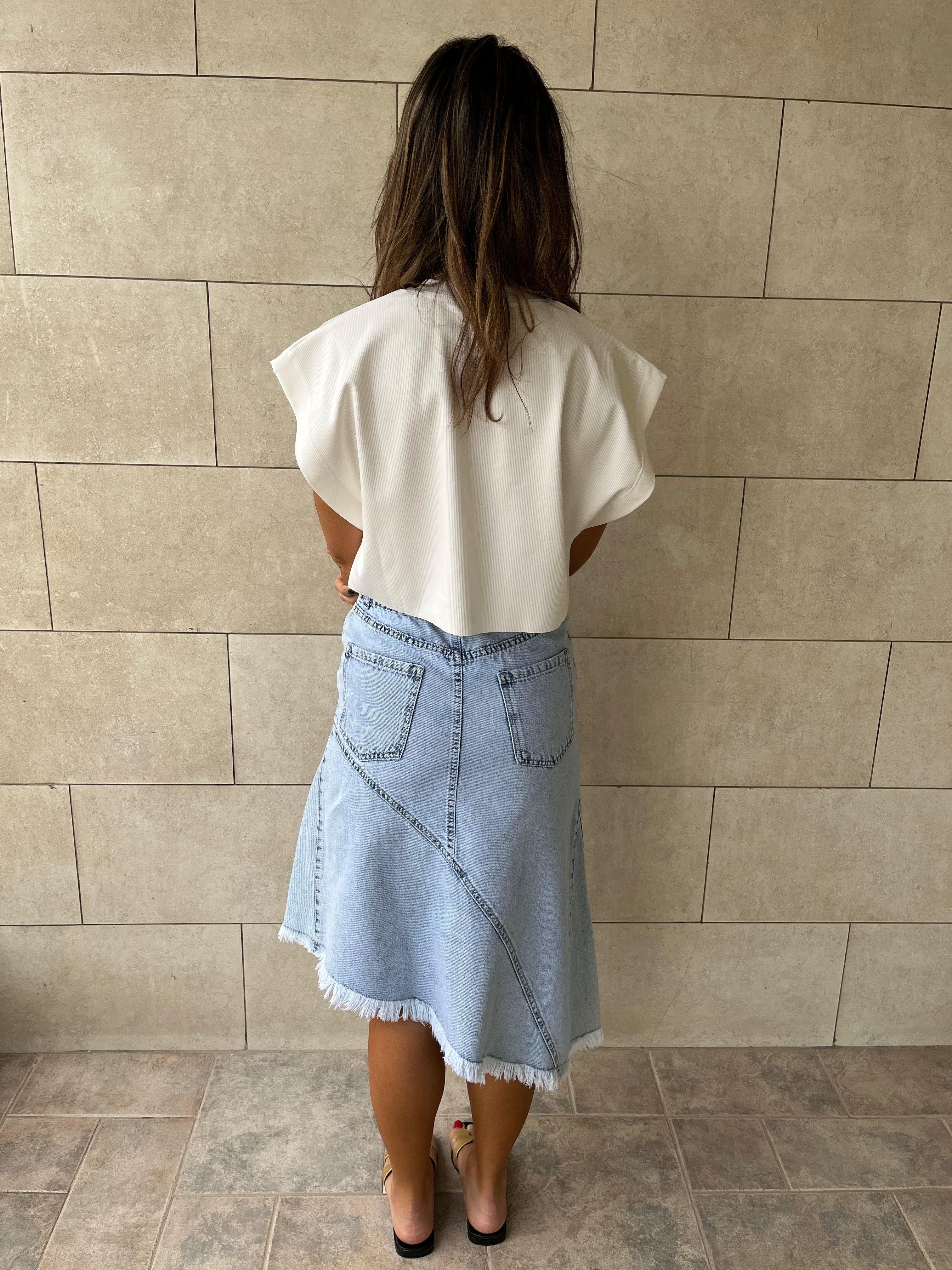Riley Undone Denim Skirt