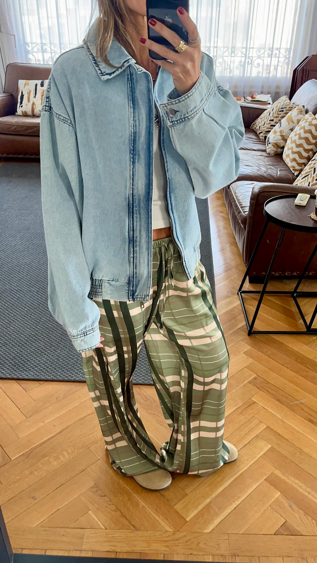 Frillu Denim Bomber Jacket