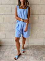 Baby Blue Morning Boy Shorts Set