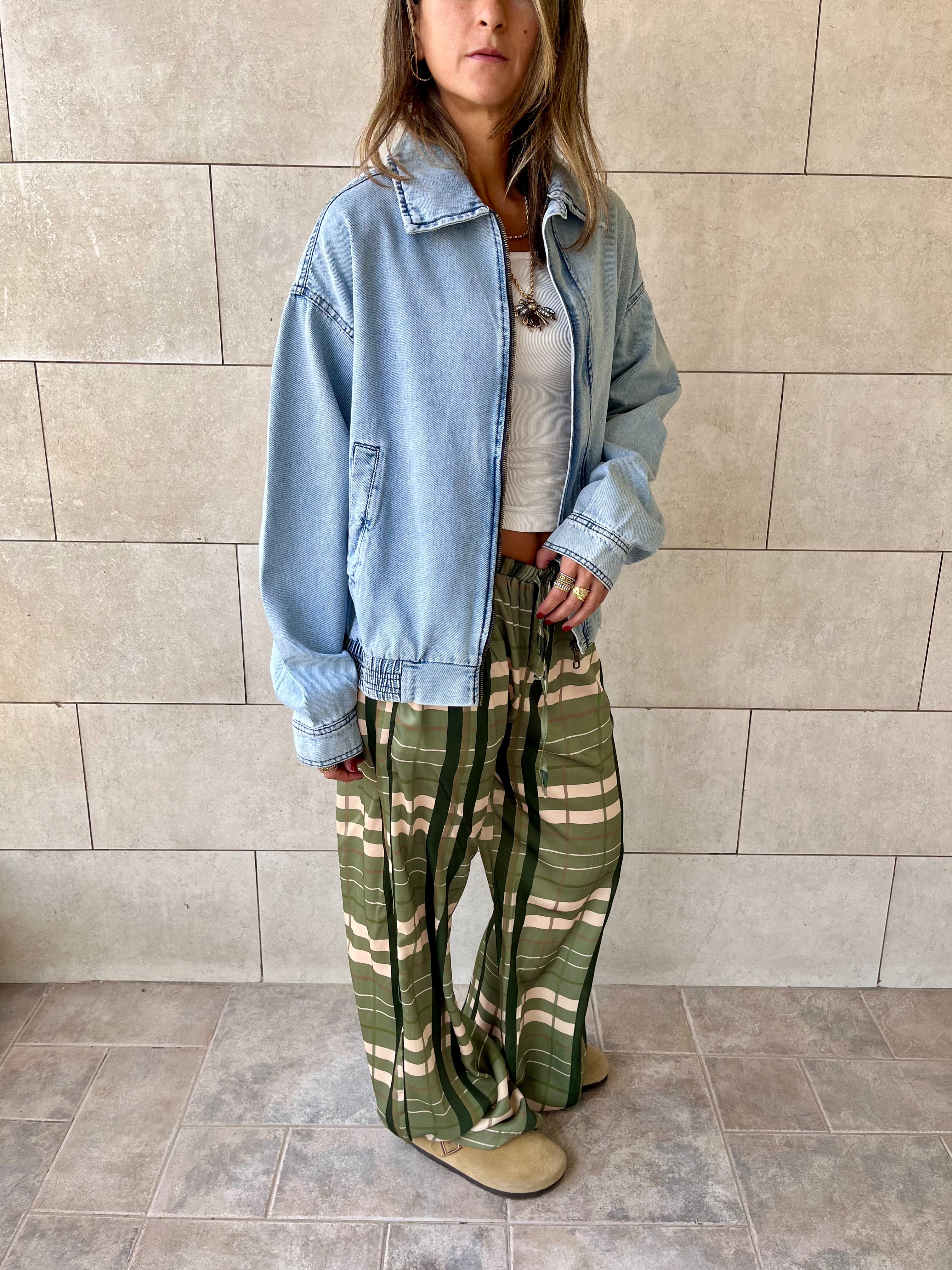 Frillu Denim Bomber Jacket