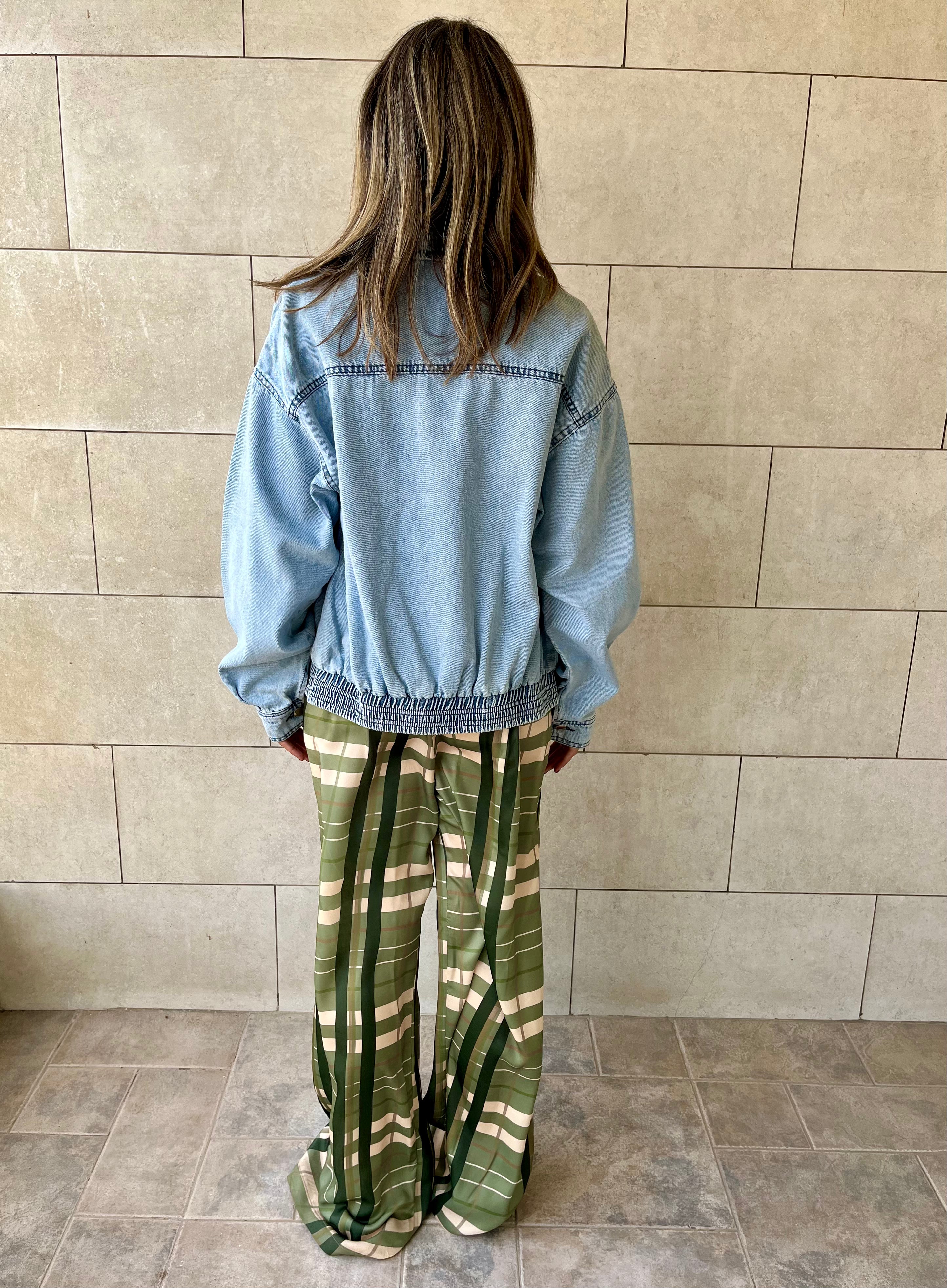 Frillu Denim Bomber Jacket