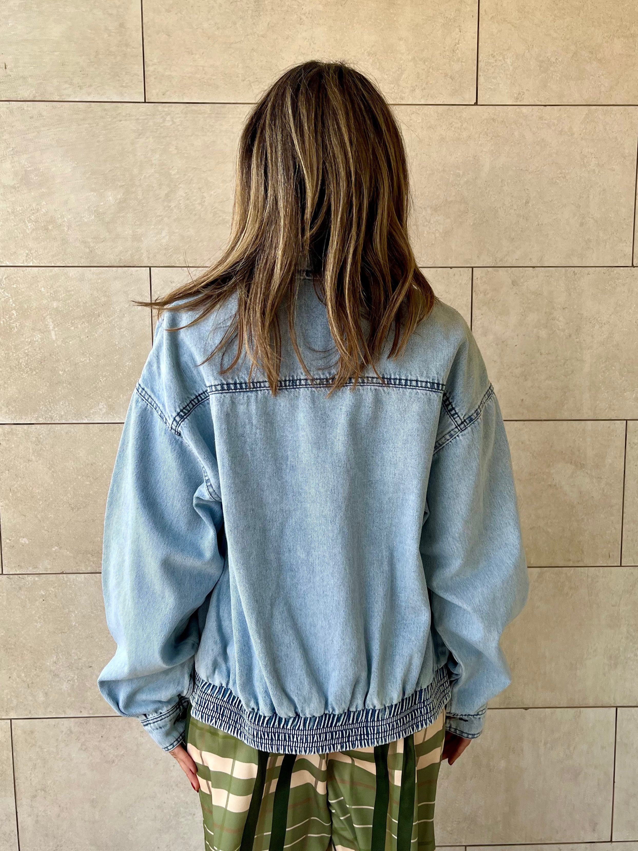 Frillu Denim Bomber Jacket