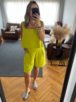 Lime Morning Boy Shorts Set