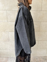 PREORDER Grey Two Tone Denim Layer Shirt