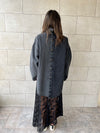PREORDER Grey Two Tone Denim Layer Shirt