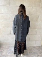 PREORDER Grey Two Tone Denim Layer Shirt