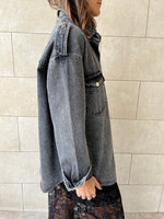 Grey Denim Utility Shirt