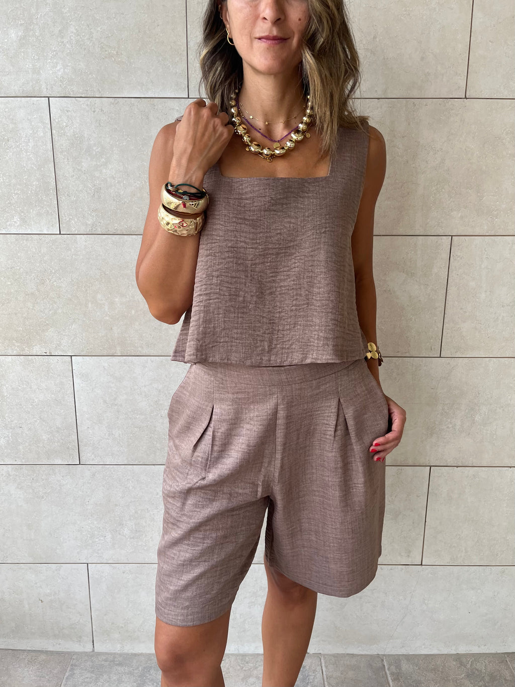 Cafe Morning Boy Shorts Set