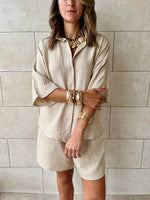 Beige Striped Everyday Shirt