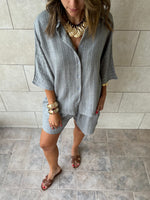 Grey Striped Everyday Shirt