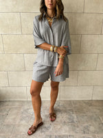 Grey Striped Everyday Shirt