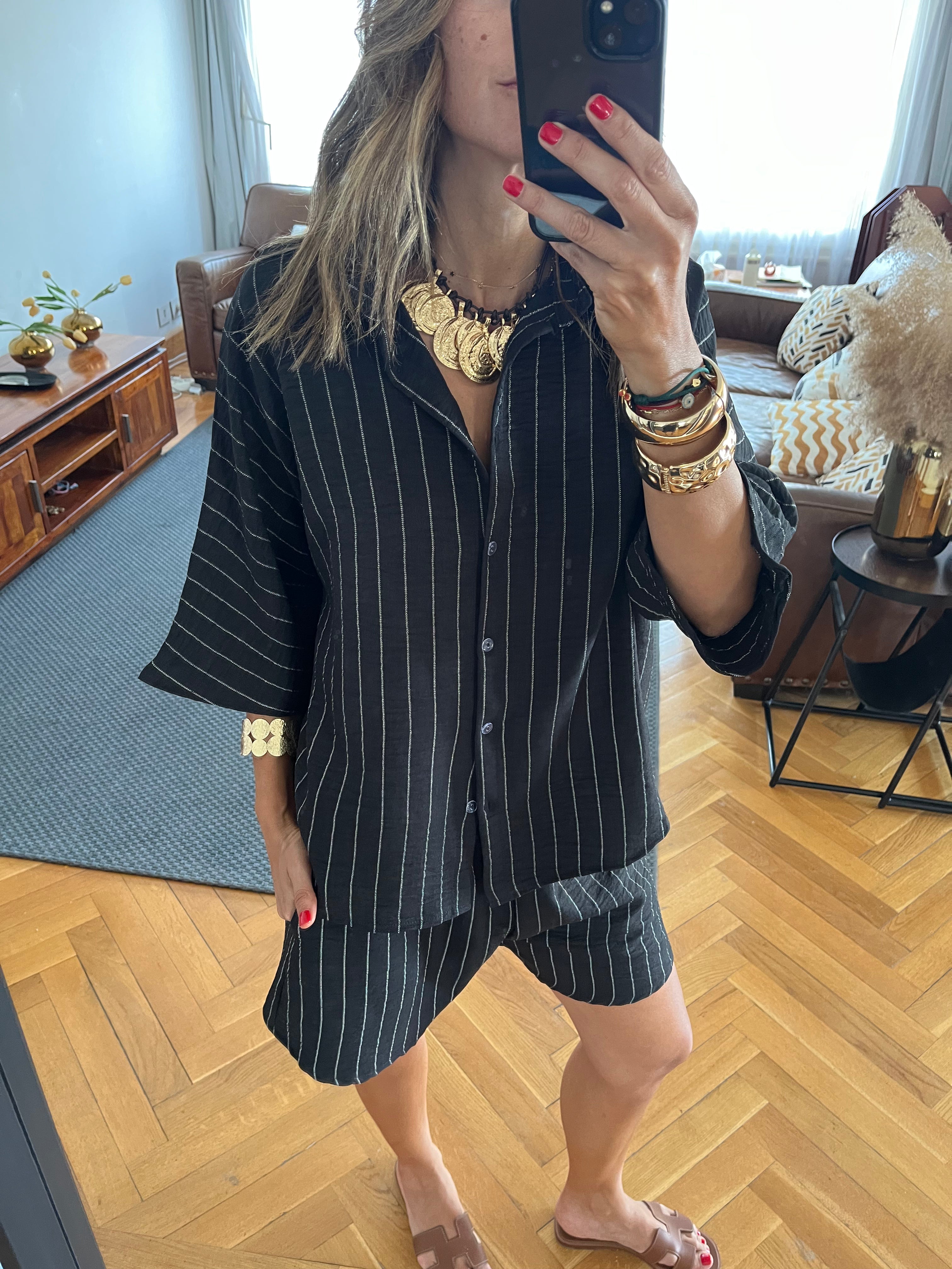 Black Striped Everyday Shirt