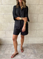 Black Striped Everyday Shirt