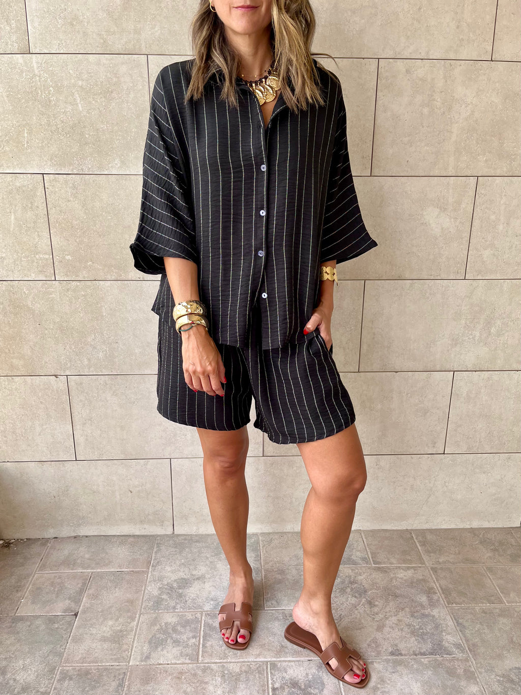 Black Striped Everyday Shirt