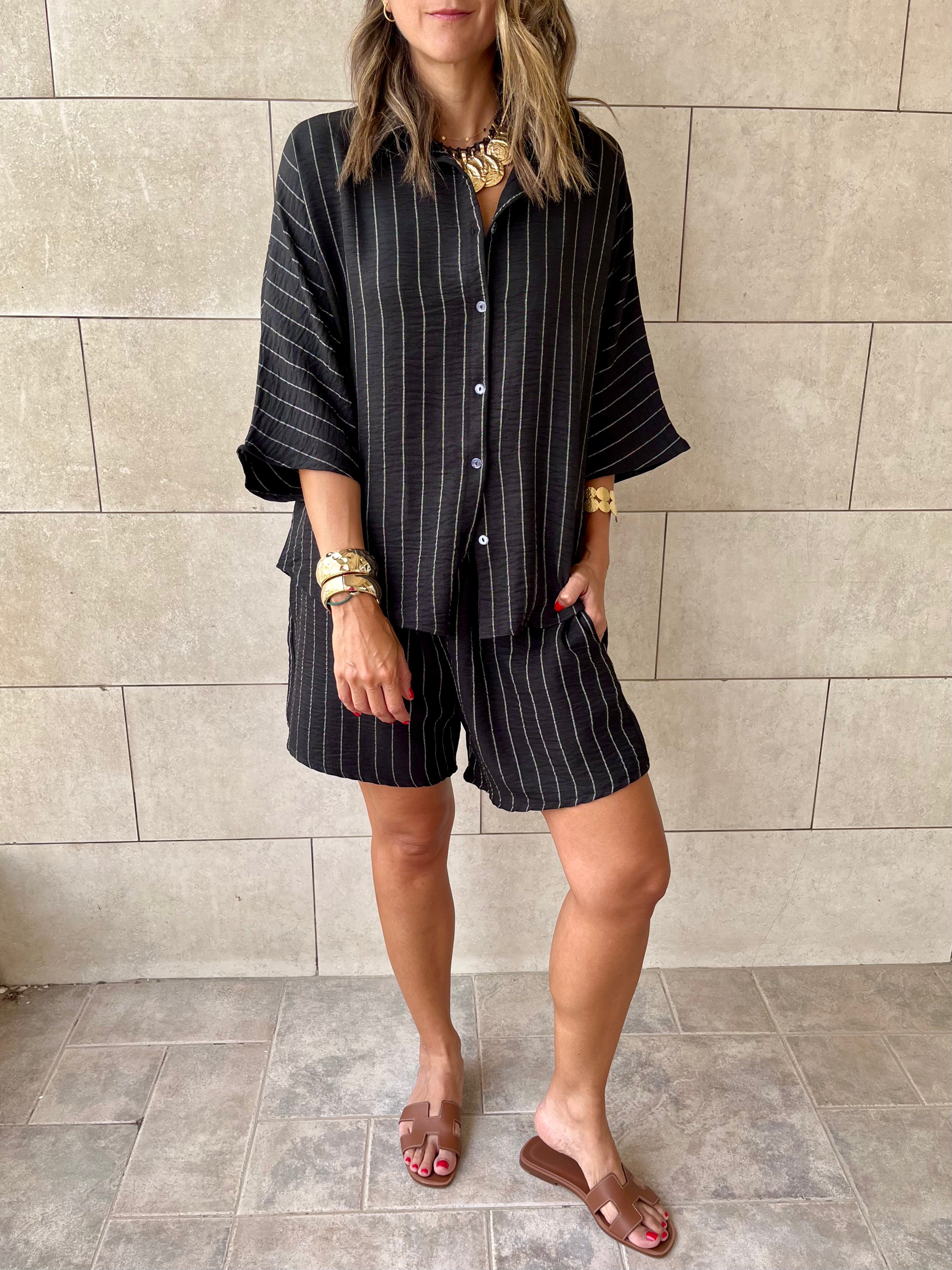 Black Striped Everyday Shirt