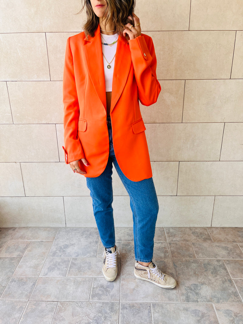 Orange Cool Girl Blazer