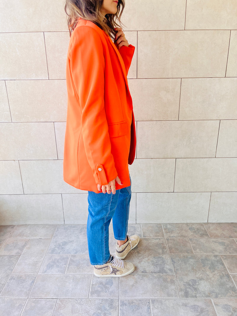 Orange Working Girl Blazer