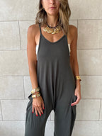Grey Light Flowy Jumpsuit