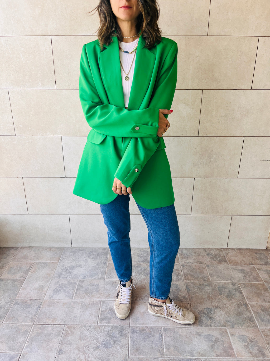 Green Cool Girl Blazer